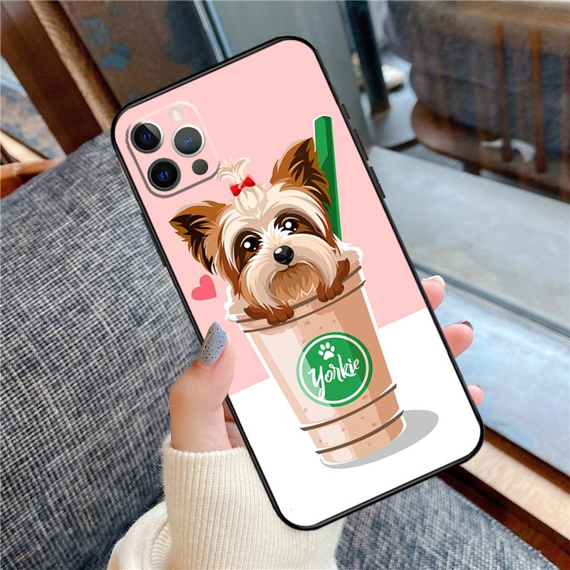 Yorkshire Terrier Hund Handyhülle Für iPhone 16 15 14 13 12 11 Pro Max 12 13 mini XR 15 16 Plus 16e Hülle Schale