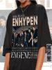 Camiseta de manga corta de algodón con cuello redondo para hombre y mujer de Kpop EN FATE, estilo casual y urbano unisex.