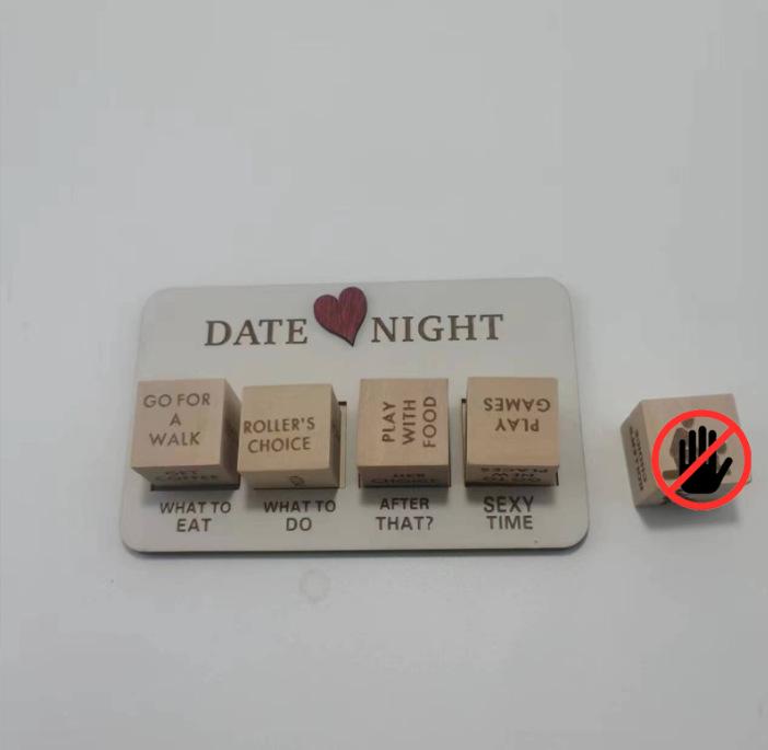 

После наступления темноты Деревянные кубики для свиданий - Креативный подарок для романтических вечеров