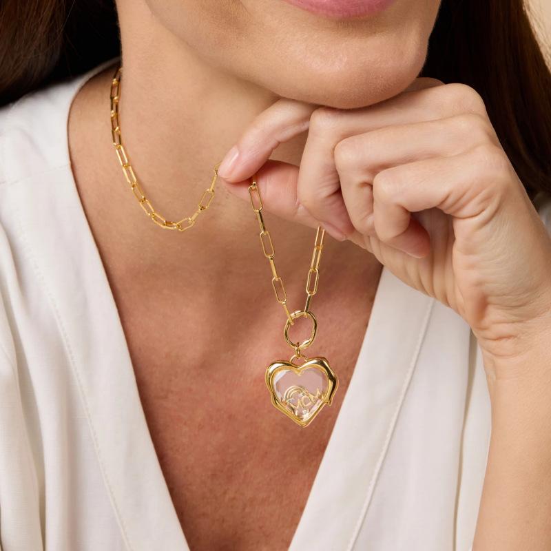 Love Zircon Necklace Light Luxury Versatile Collarbone Chain French Diy Design Accessories
