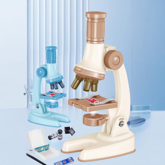 Dětský mikroskop s LED světlem 100-1200x zvětšení Biologický mikroskop pro batolata Vzdělávací mikroskop Vědecký experiment Mikroskopická hračka