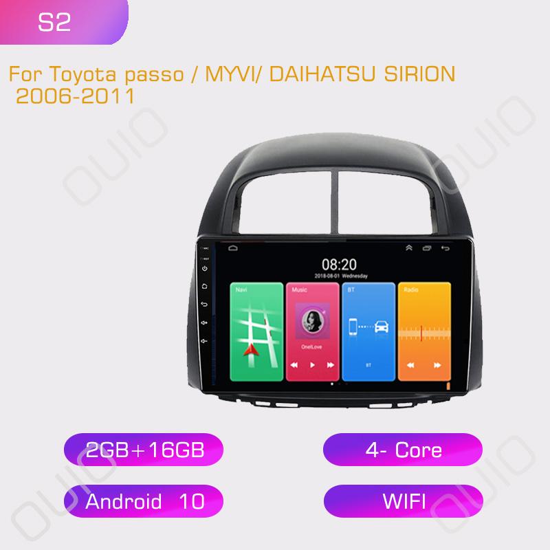 

2din 8G + 128G Android 10 автомобильный радиоприемник мультимедийный плеер Carplay Auto GPS Navi DSP для Toyota passo/MYVI/DAIHATSU SIRION 2006-2011