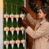Weihnachtsbaum-Anhänger mit 12 verschiedenen Ausdrücken Weihnachts-Kugel-Schmuck Glas-Anhänger Weihnachten Wiederverwendbares Blasen-Anhänger-Set