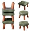 PU Leather Low Seat Soft Multifunctional Small Footrest Breathable Shoe Changing Chair  Children