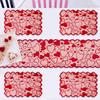 Heart Table Runner Red Lace Love Heart Valentine's Day Dining Decorations Anniversaries Dining Table Runner for Holiday Parties