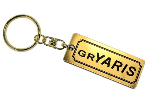 

QA-610-1 GRYARIS Toyota GR Yaris Modellista Ранняя и Поздняя Модель Кастомные Детали Двухслойный Акрил Двойное Кольцо Золотой и Черный Золотой Брелок