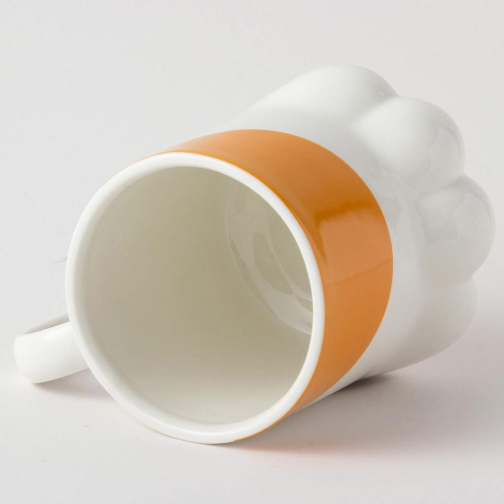 Sun Art Cute Tableware Paw Calico "Cat's Print" Mug, 250cc, White, SAN2235-3