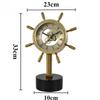 Silent Table Clock Antiqued Brass Desk Clocks Modern Luxury Office Metal Clock Tabletop Living Room Decoration and Accessories