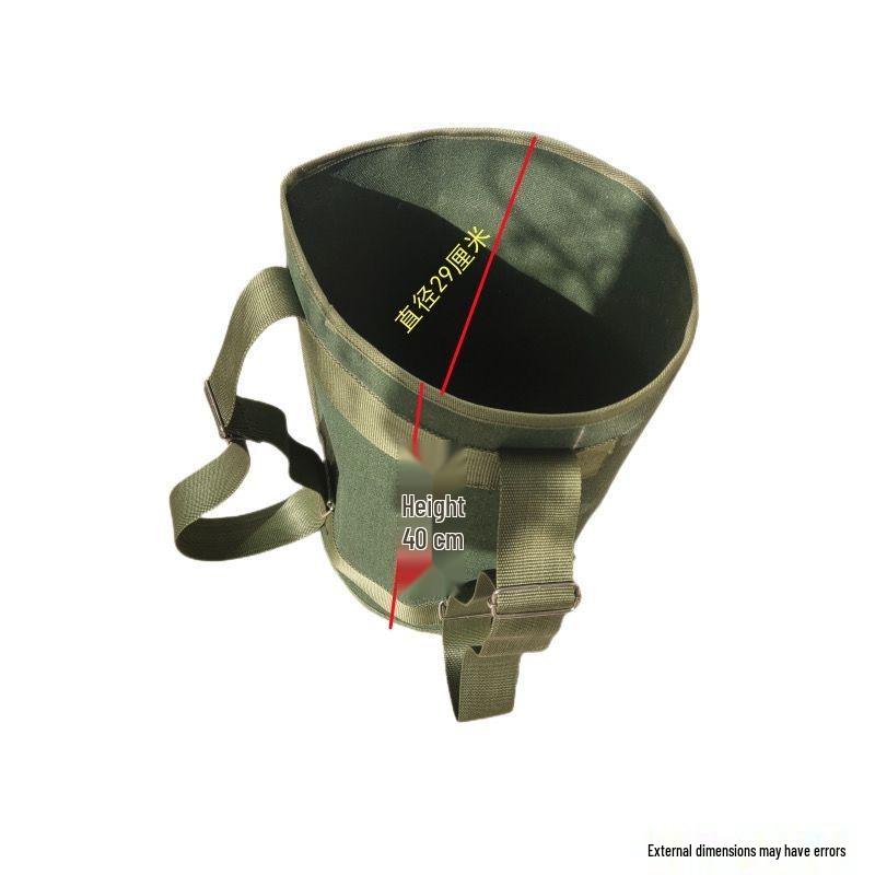 Round Barrel Canvas Backpack for Farm Work and Herb Picking