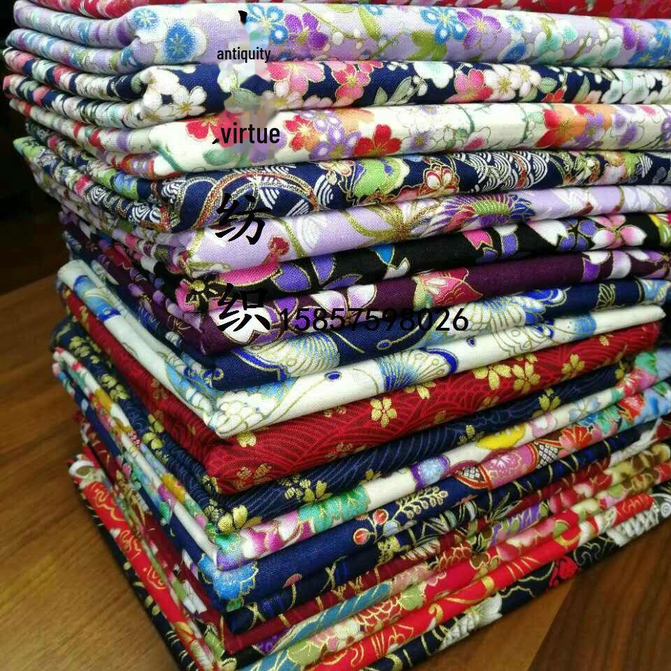 Butterfly Gold Stamped Japanese Cotton Fabric for Cheongsam and Hanfu