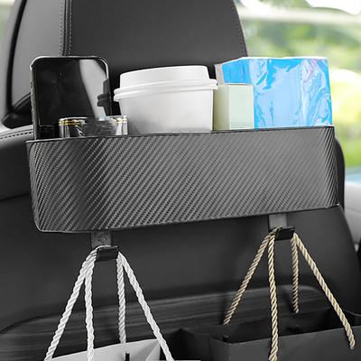 Practical Car Seat Back Organizer ABS Rear Row Storage Box with Hook Cup Holder Universal Stuff Holder Car Interior Accessories