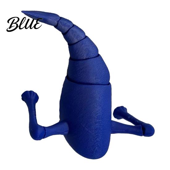 Mythical Creature Model 3D Printed Sea Toy Deep Animal Figurine with Movable Ornament Joints Articulated Ocean Predator Decoration Lovers Gift Statue