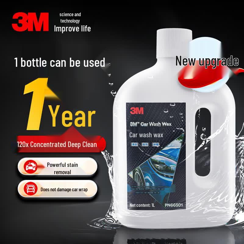 3M High Foam Car Wash Liquid with Wax, 1L
