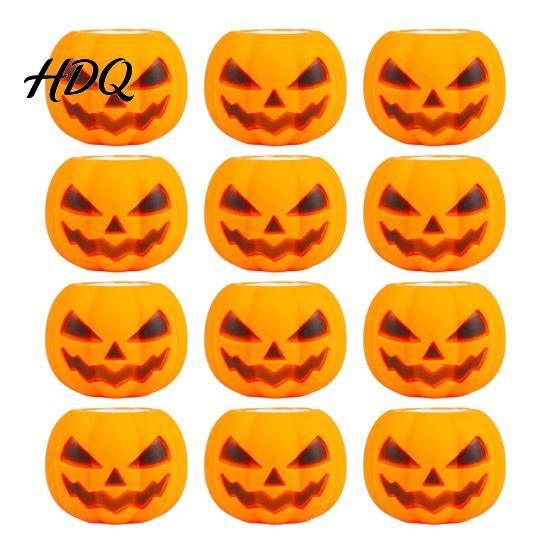 Pumpkin Pinch Toys 12Pcs Pop-up Ghost Squeeze Toy, Stress Relief Head Sensory Toy Creepy Fidget for Party Favors