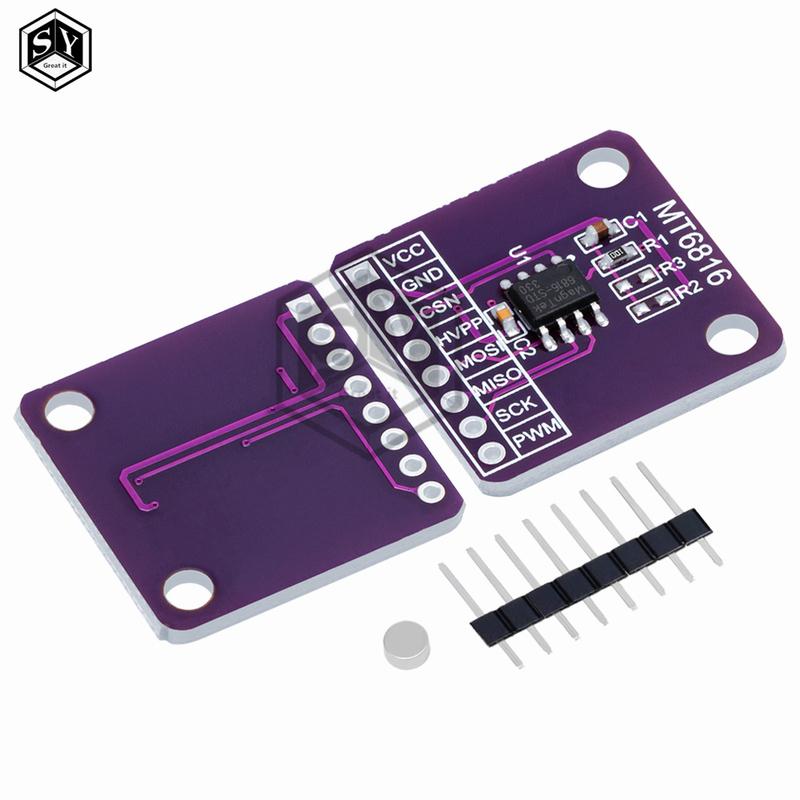 MT6816 high-speed and high-precision magnetic encoder magnetic induction angle measurement sensor module
