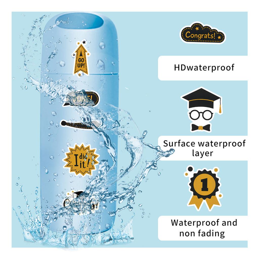 50-piece Graduation Stickers, Yearbook Wall, Luggage Decoration, Decals