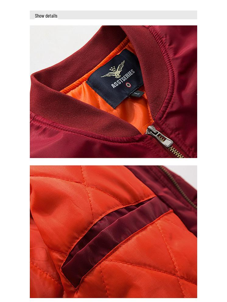 Men's Cross-Border Stand-up Collar Cotton MA01 Pilot Baseball Jacket, Plus Size, Autumn/Winter Casual Coat