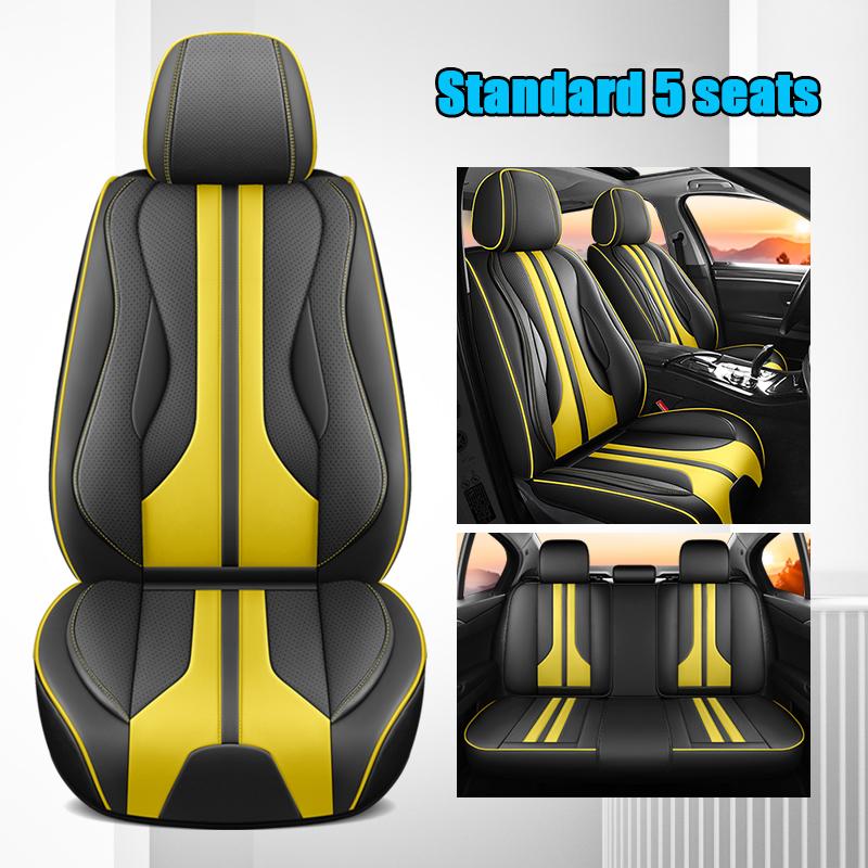 Waterproof Nappa Leather Car Seat CoversCar Seat Protectors with Headrests  Universal Auto Interior  For Lexus IS LS RC F ES 300
