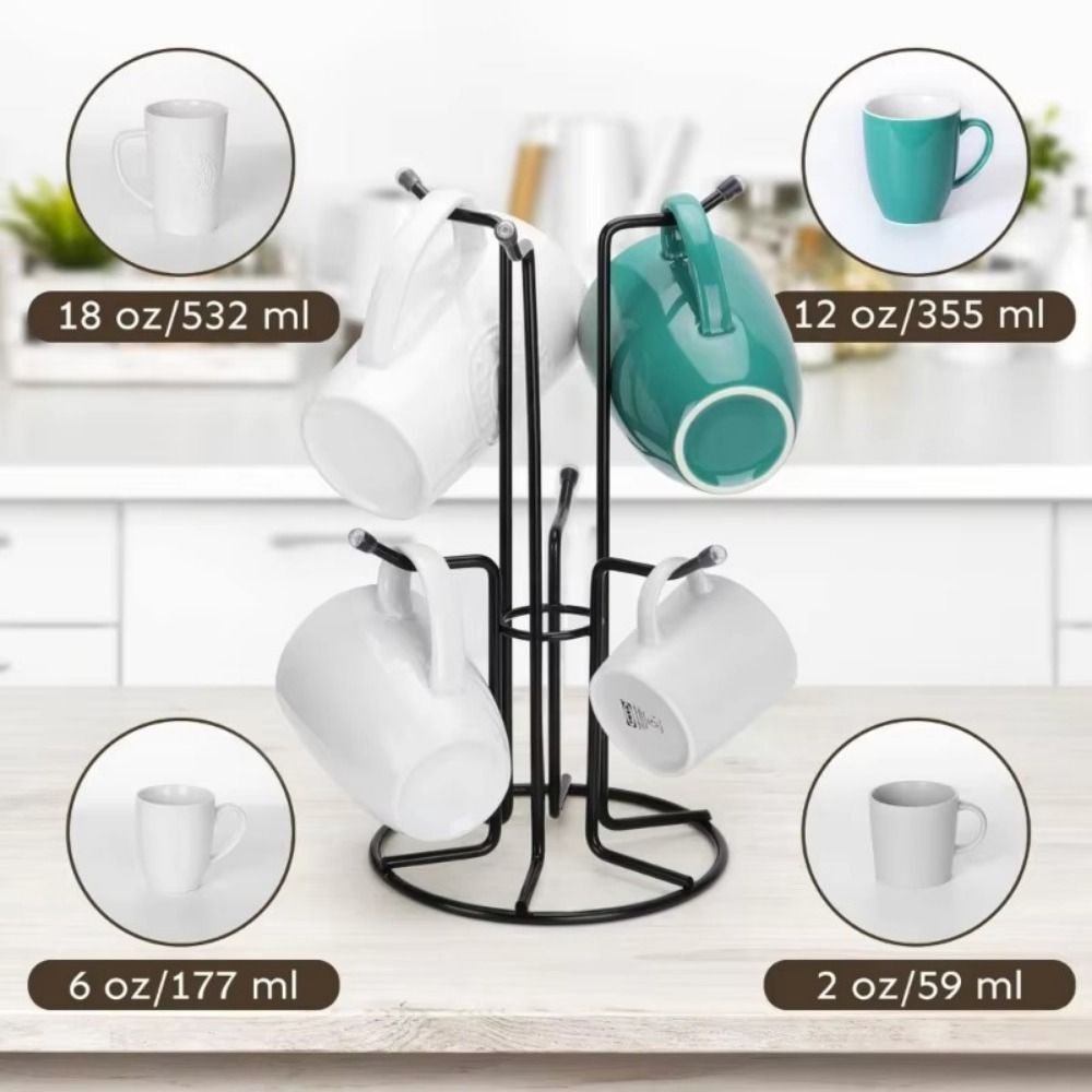 Decorative Mug Drying Rack Large Capacity Coffee Cup Holder Mug Hanging Display Rack Wedding