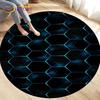 Tappeto per area illusione visiva geometrica astratta 3D Tappeto grande, rotondo per soggiorno, camera da letto, divano, decorazione, tappetino antiscivolo
