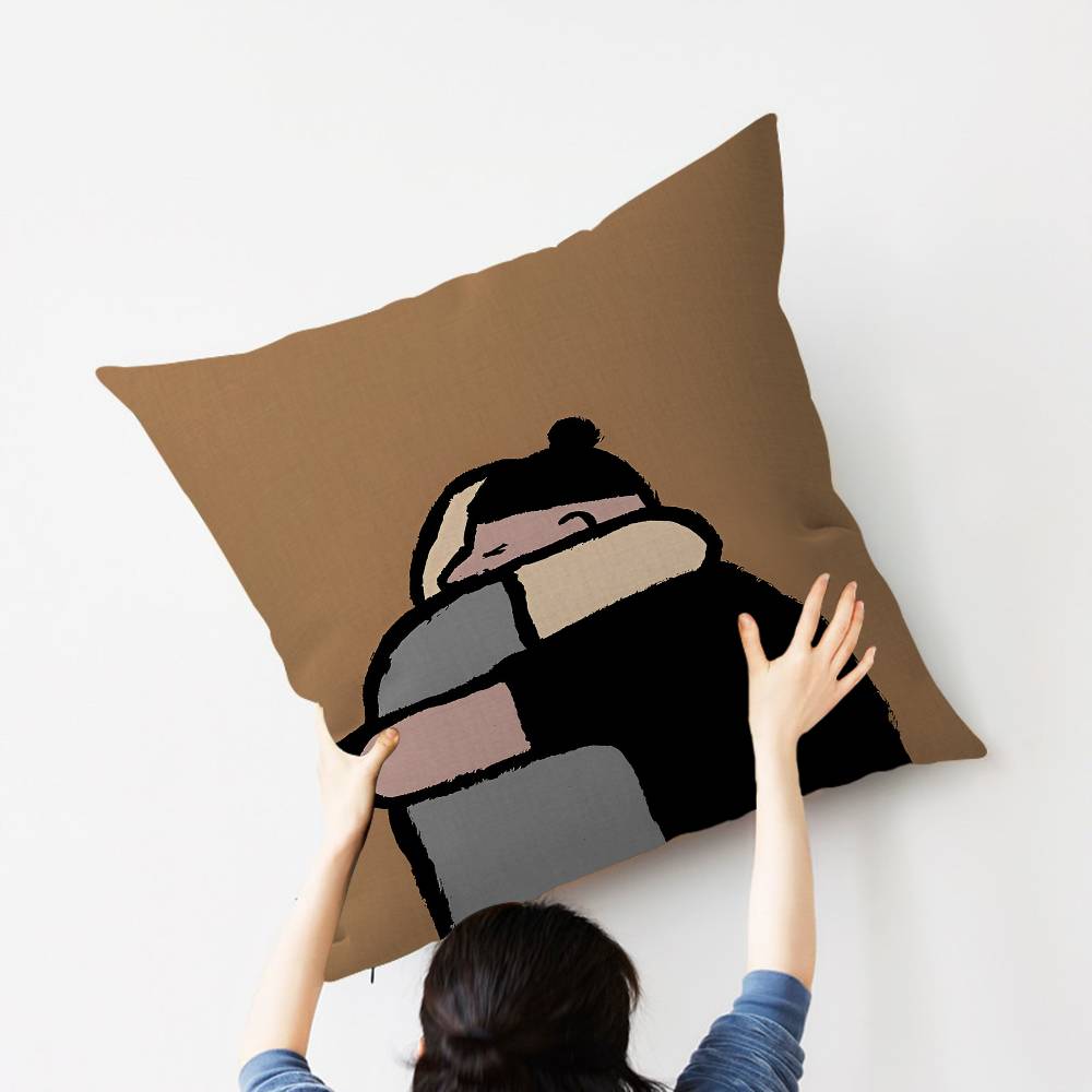 French Illustrator Jean Julie Pillow Gifts Home Office Furnishings Bedroom Sofa Car Cushion Cover Case 45x45cm