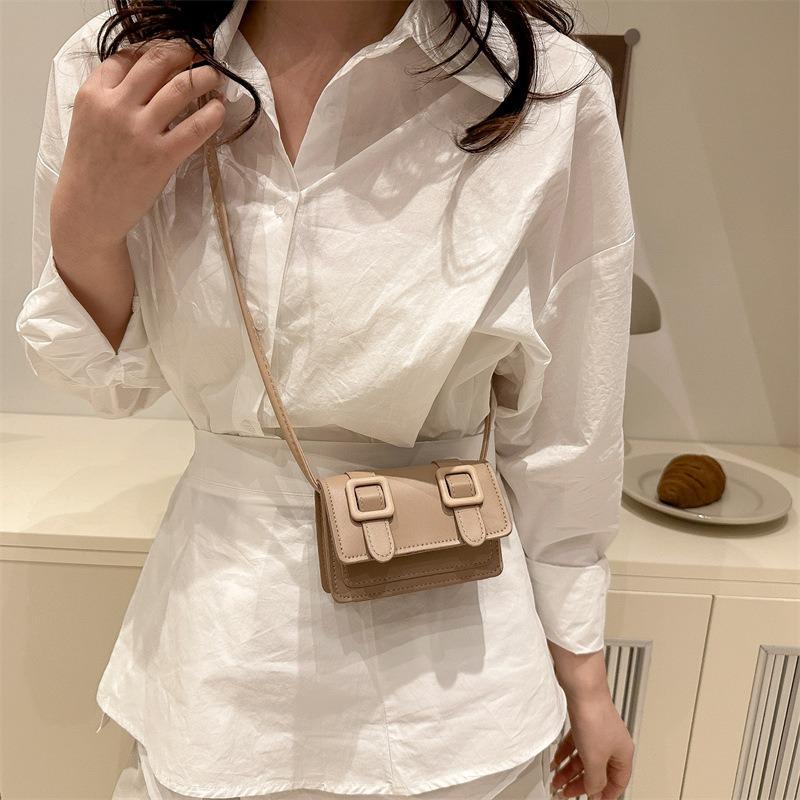New exquisite mini women's small square bag summer popular versatile small solid color shoulder messenger bag women's bag