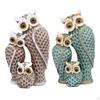 Resin Owl Family Figurines Home Decor Accents Housewarming Gift Decorative Crafts for