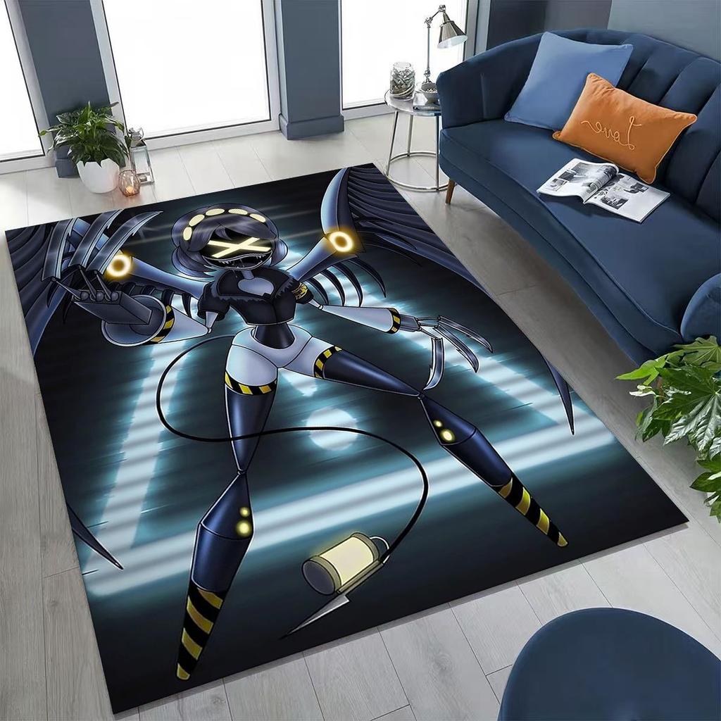 Cartoon Murder Drones Uzi Robot Art Rug for Bedroom Living Room Sofa Home Doormat Decor,Large Kids Play Non-slip Floor Mat