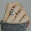 New Creative Gothic&Punk Skeleton Bones Opening Ring For Unisex Exaggerated Retro Ring Vintage Hip Hop Rock Copper Color Jewelry