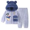 Boys' Thick Flannel Pajama Set - Children's Coral Fleece, Spring/Autumn 2025.