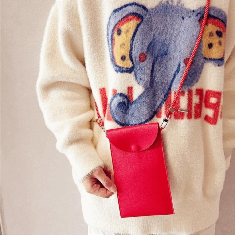 Geldbeutel Glücksgeldtaschen Verstellbar Neujahrsgeldumschlag Geschenk Crossbody Roter Umschlag Kind