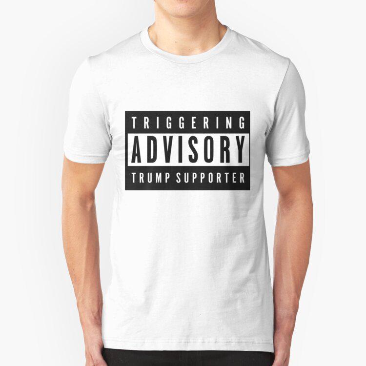 Buy Triggering Advisory Trump Supporter Cotton White Tees Summer Men T