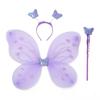 Led Butterfly Wings Light Up Angel Wings Kids Hair Bows Girl Headband Costume Girls Dress Props Party Angel Luminous Fairy Wings