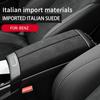 Suede Car Center Console Armrest Case Lid Cap Cover Panel For Mercedes Benz A GLA GLB Class W177 V177 X247 H247 -2024