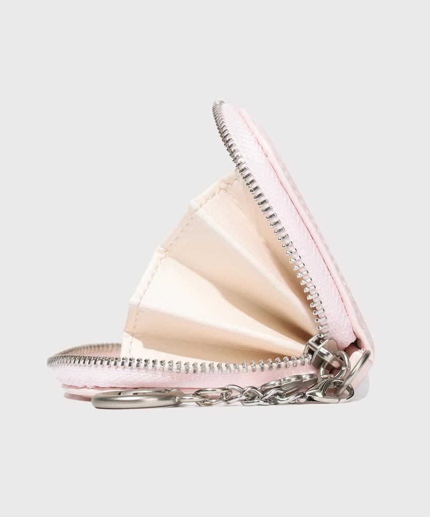 Covernat Woman Clover Heart Classic Keyring Card Wallet Pink
