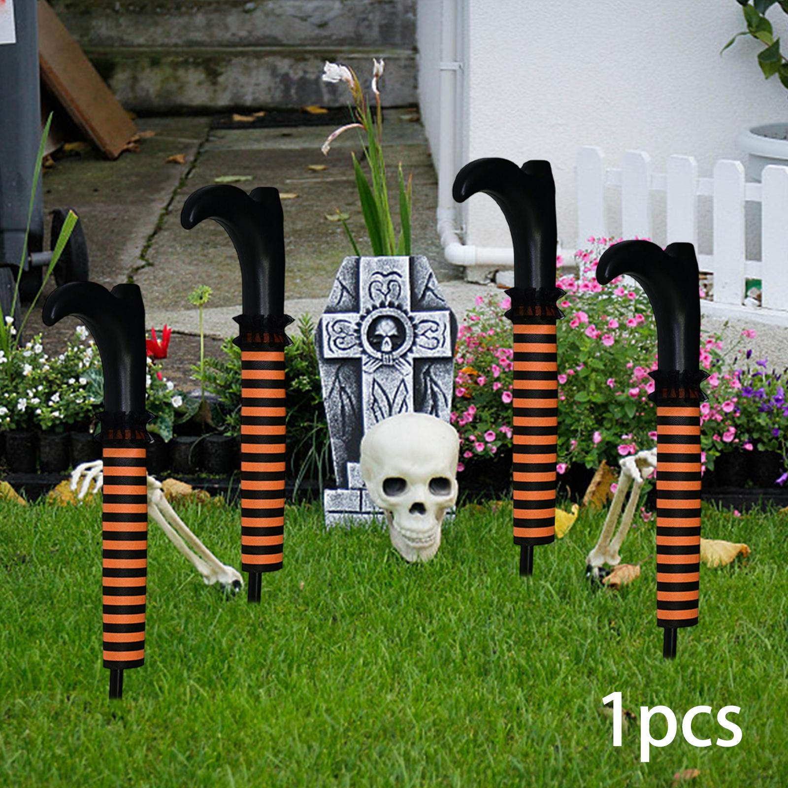

Halloween Witch Leg Props with Ground Yard Stake for Bedrooms, Restaurants Versatile Reusable Scary