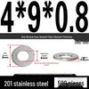 201 Stainless Steel Flat Washer Shim, GB97, Sizes M3 to M30