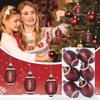 6 Stück/Karton Weihnachtskugel-Ornamente Weihnachtsbaum-Anhänger Vier Sportarten Fußball Basketball Rugby Baseball Hängeornament Neujahr Zuhause