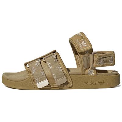 Originální Sandál Adilette 4.0 Látkový Pohodlný Lehký Plážové Sandály Unisex Sandály Khaki HP9114