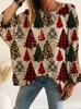 Hollow Out 3D Print Long Sleeve Christmas Sweater