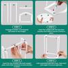 Hanger Stacker Organizer Stand, White Portable Hanger Holder Laundry Room Organization Hanger Rack Storage