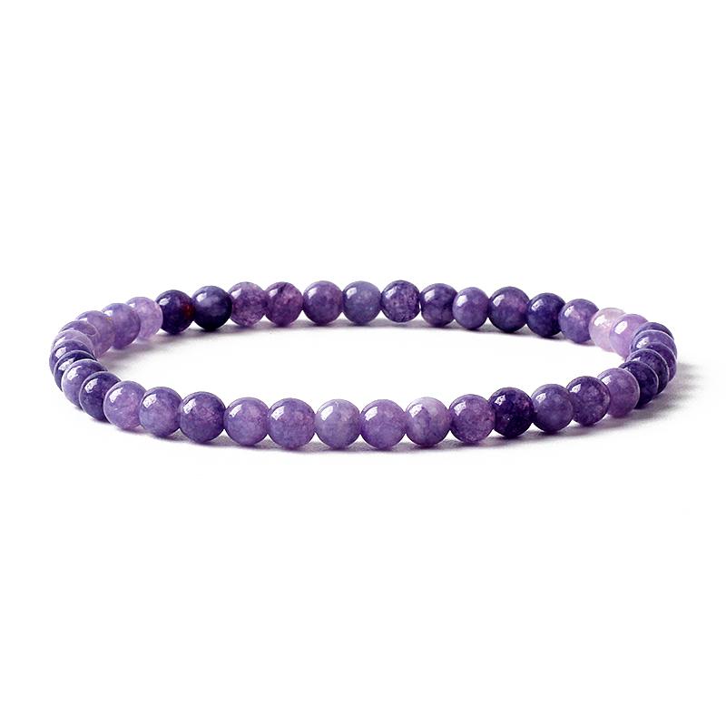 4MM Reiki Amethyst Aquamarines Stretch Bracelets for Women Chakra Natural Stone Beaded Bracelet Men Quartz Agate Jewelry Pulsera