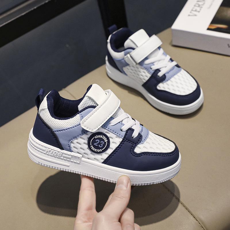 Boys' Shoes Children'S Mesh Breathable Little White Sports Shoes Medium And Older Children'S Low-Top Board Shoes