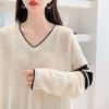 Mocana Women's V-Neck Long Sleeve Knitted Sweater MKNJD2675