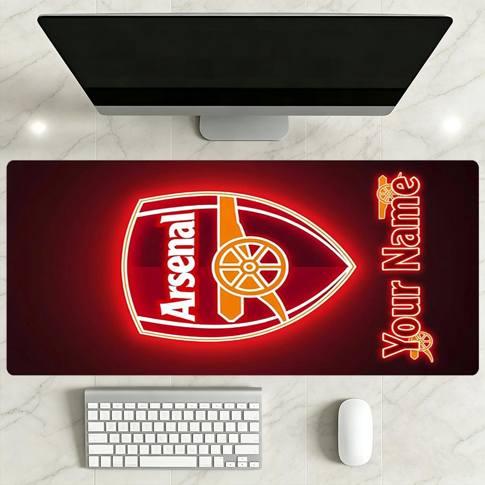 Arsenal F.c. Customized Name Mouse Pad Desk Mat Office Mouse Mats Non-Slip Rubber Bottom Suitable for Office Gaming PC Laptop