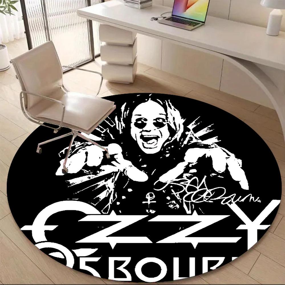1PC Ozzy Osbourne Office Round Area Rug, Indoor Mat Suitable For Office, Under Office Chairs Bedroom Living Room Home Decor, Room Deco110