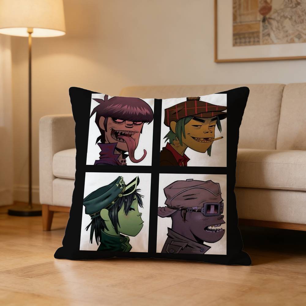 G-Gorillaz Rock Band Pillow Case Cushion Cover Throw Pillow Case For Car Sofa