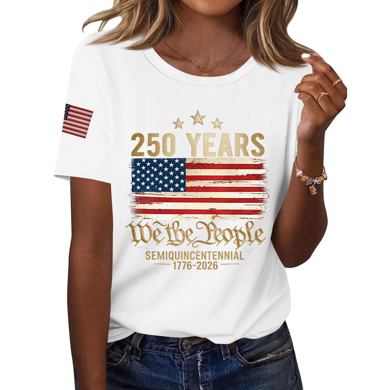 

Women s Fashion Casual Printed Short Sleeve Round Neck Pullover Tops XL білий