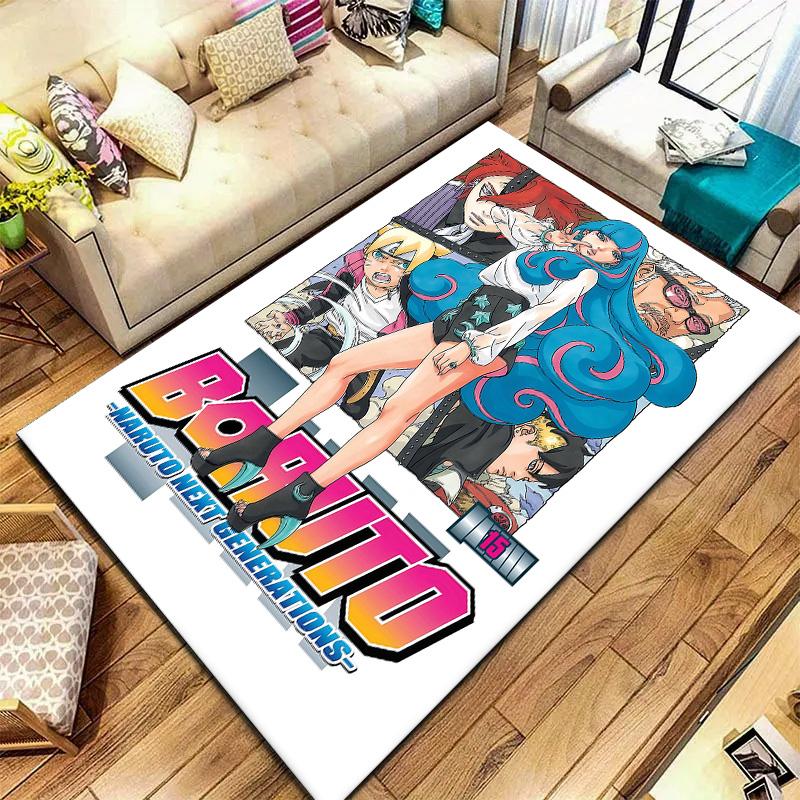 Naruto koberec pro obývací pokoj, ložnici, domácnost, dekorace pohovky, protiskluzová podložka na hraní pro děti