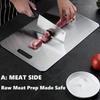 Stainless Steel Chopping Board, Antibacterial Double-Sided Cutting Board for Kitchen, Household Kitchen Gadget
